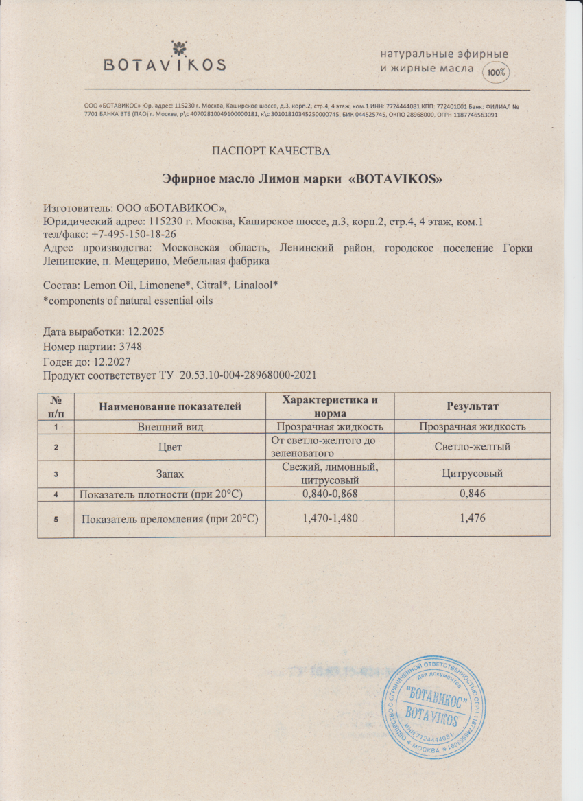 Паспорт №122025